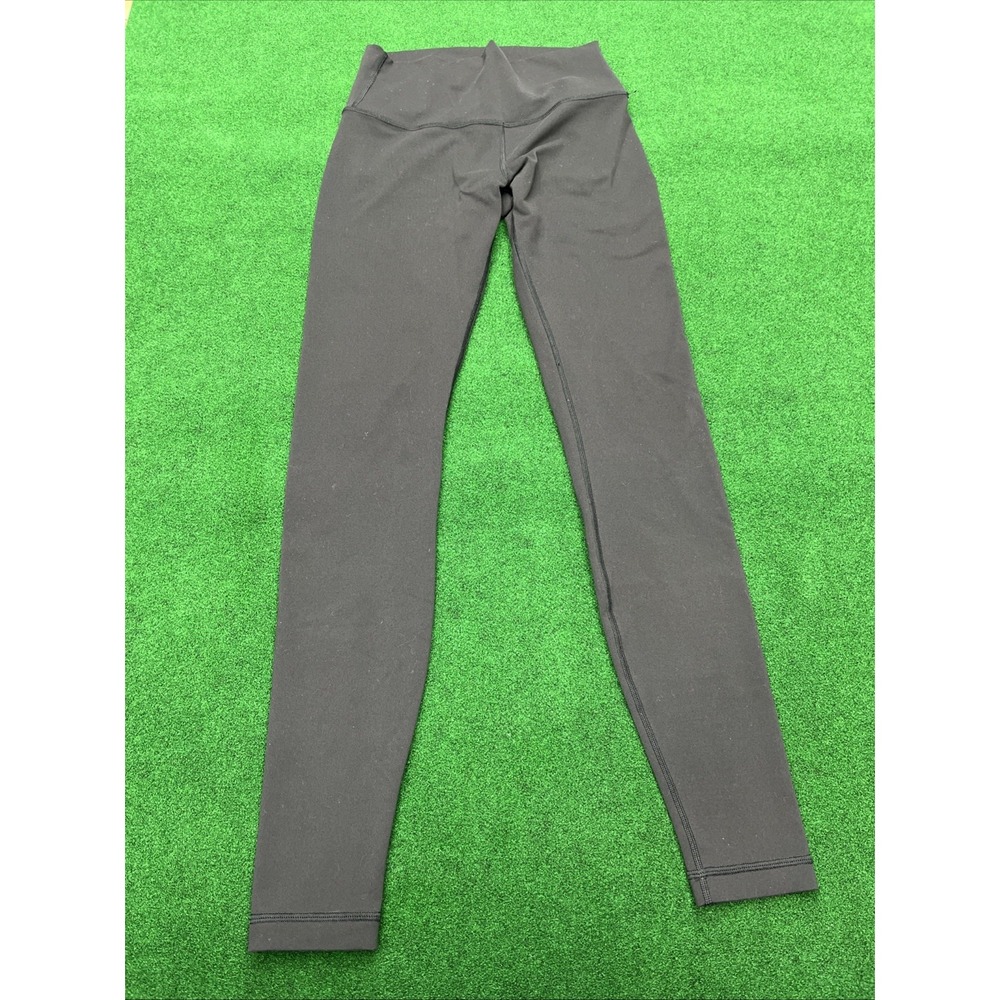 Lululemon‎ High Rise Ankle Leggings Pants Black Womens Size 6